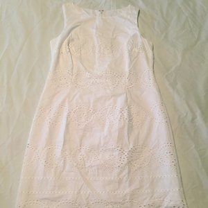 Beautiful Charter Club White Cotton Eyelet Dress